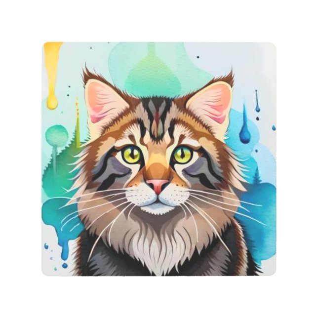 Impresión En Metal Cierra un perro lindo (Anverso)