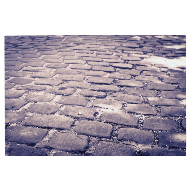 Impresión En Metal Cierre De La Calle Cobblestone (Anverso)