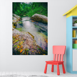 Impresión En Metal Cierre de la laguna aguas arriba de la cascada