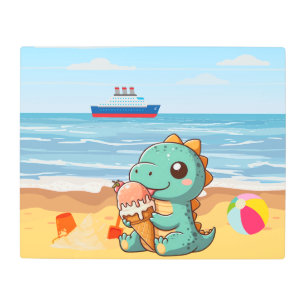 Impresión En Metal Cino de helados en la playa