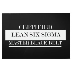 Impresión En Metal Cinturón negro maestro - Lean seis Sigma