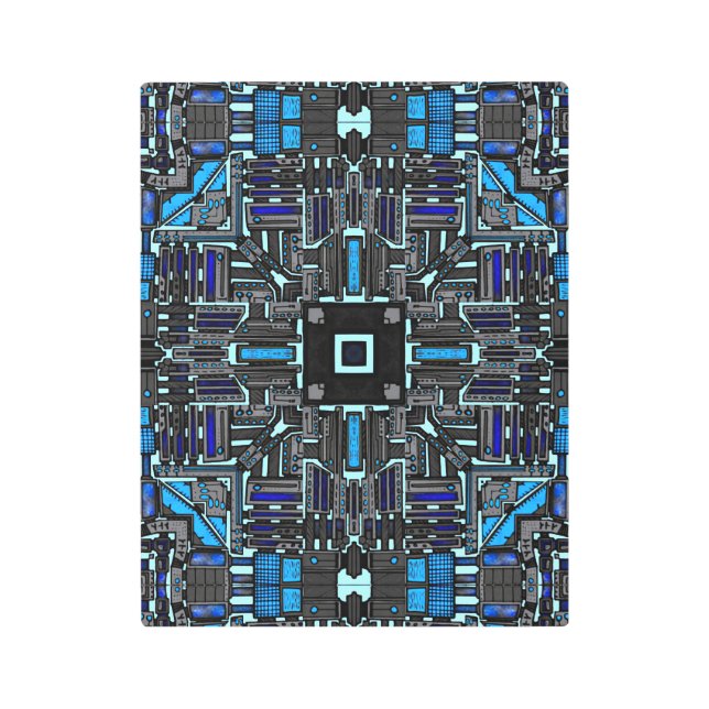 Impresión En Metal Circuitboard Blueprint 01 (Anverso)