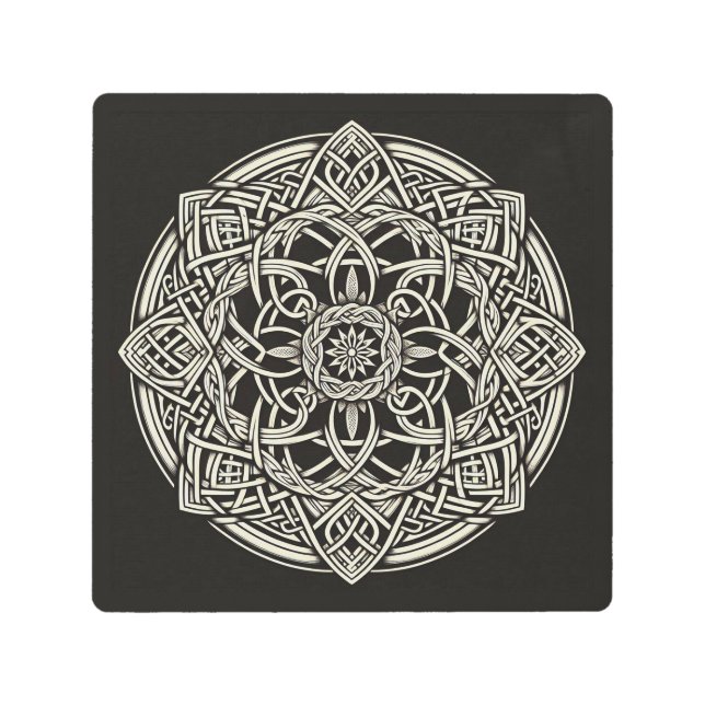 Impresión En Metal Círculo celta de B&W (Anverso)