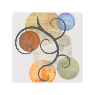 Impresión En Metal Círculos con patrones contemporáneos