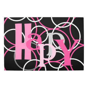 Impresión En Metal Círculos rosados geométricos Inspiradores modernos