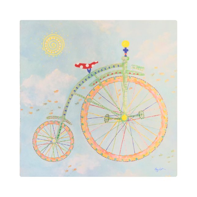 Impresión En Metal Cirque Bicicleta (Anverso)