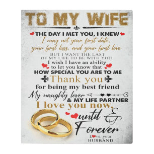 Impresión En Metal Cita De Amor Para Esposa   Regalo de parejas coinc