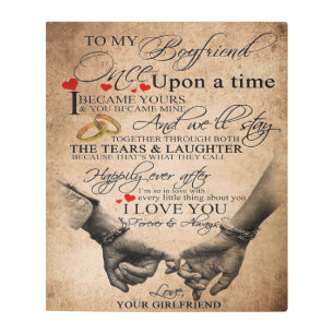 Impresión En Metal Cita De Amor Para Novio Regalo para el marido, b