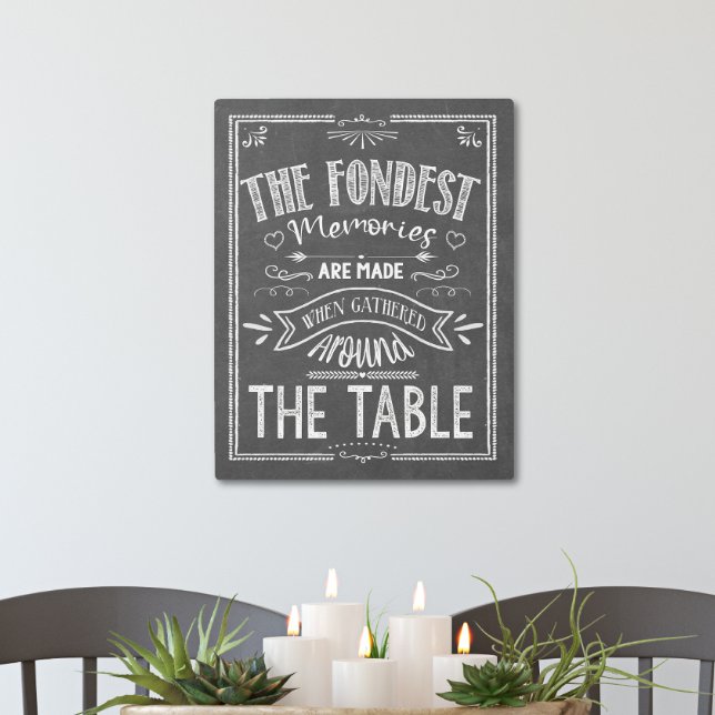 Impresión En Metal Cita de familia rusa en tablón blanco negro (Rustic Family Quote Black White Vintage Chalkboard Metal Print)