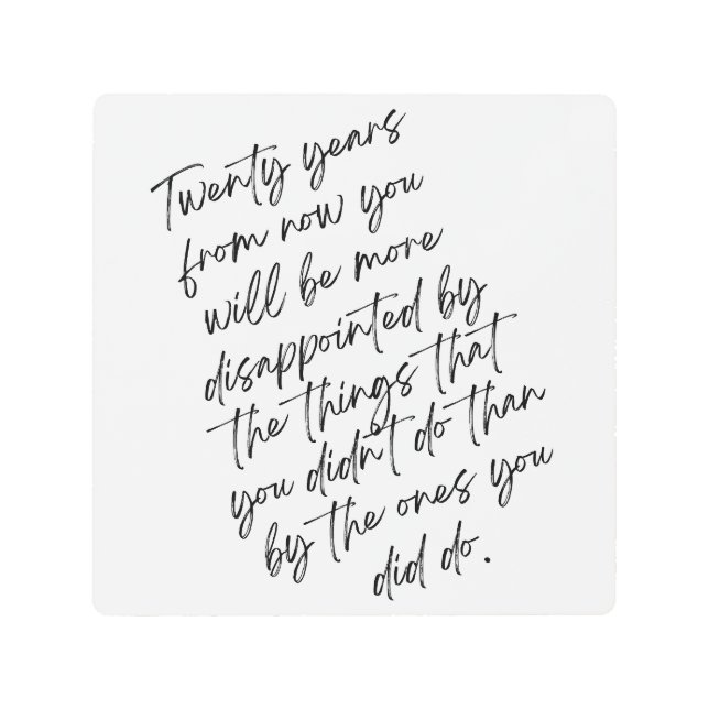 Impresión En Metal Cita de Mark Twain (Anverso)