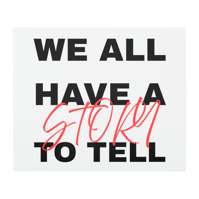 Impresión En Metal Cita inspiradora con tipografía audaz (Anverso)