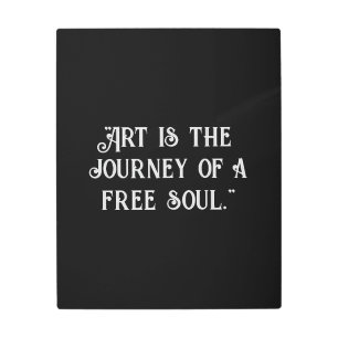 Impresión En Metal cita inspiradora en blanco negro personalizar únic