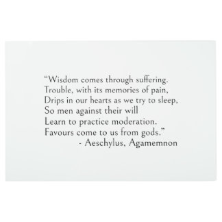 Impresión En Metal Citas de Aeschylus - La sabiduría llega a través d