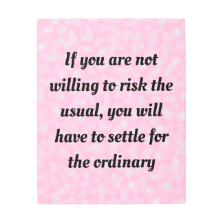 Impresión En Metal Citas y dichos motivacionales de una chica rosada