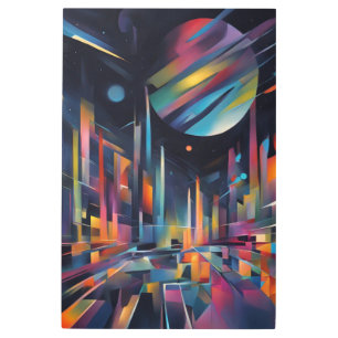 Impresión En Metal Ciudad abstracta