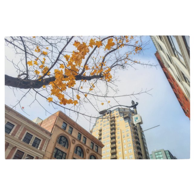 Impresión En Metal Ciudad de otoño (Anverso)