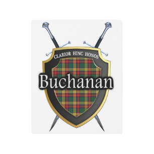 Impresión En Metal Clan escocés Buchanan Tartan Accents