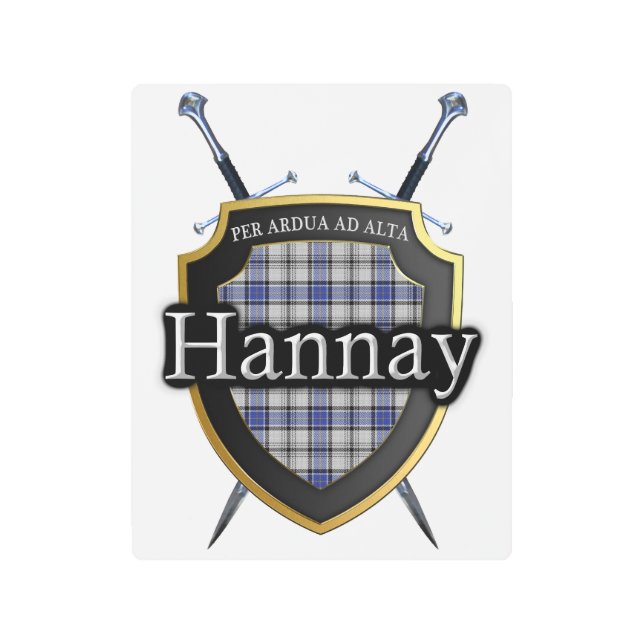Impresión En Metal Clan escocés Hannay Tartan Accents (Anverso)