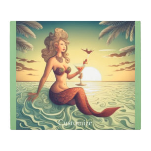 Impresión En Metal Clásica Martini Mermaid Thunder_Cove