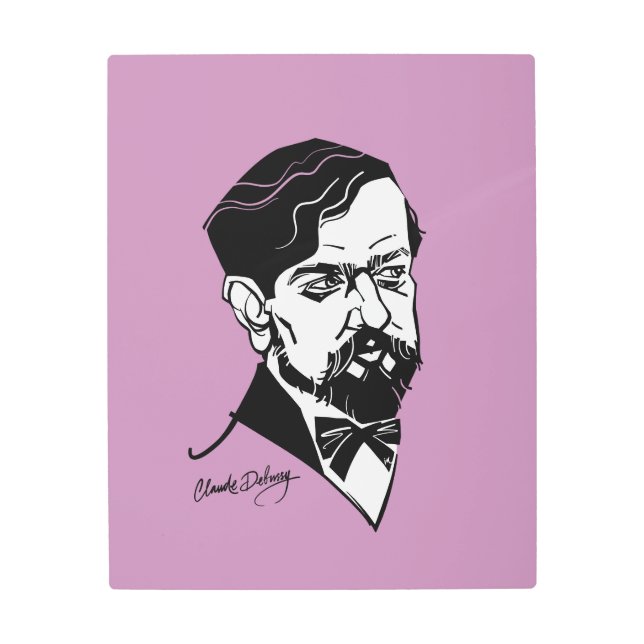Impresión En Metal Claude Debussy (Anverso)