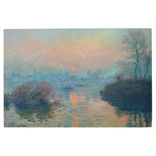 Impresión En Metal Claude Monet - Atardecer en el Sena en Lavacourt
