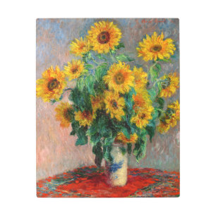 Impresión En Metal Claude Monet - Bouquet de girasoles