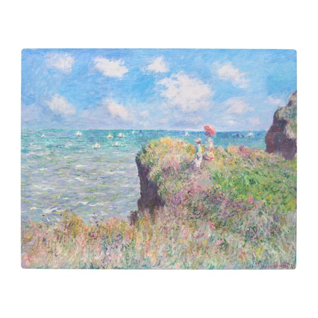 Impresión En Metal Claude Monet - Camino acantilado en Pourville (Anverso)