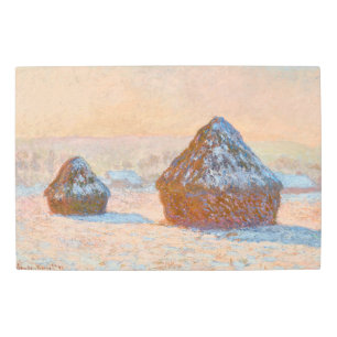 Impresión En Metal Claude Monet - Causas de nieve, efecto Nieve, maña
