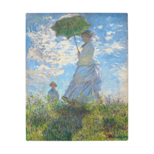 Impresión En Metal Claude Monet - El paseo, mujer con sombrilla