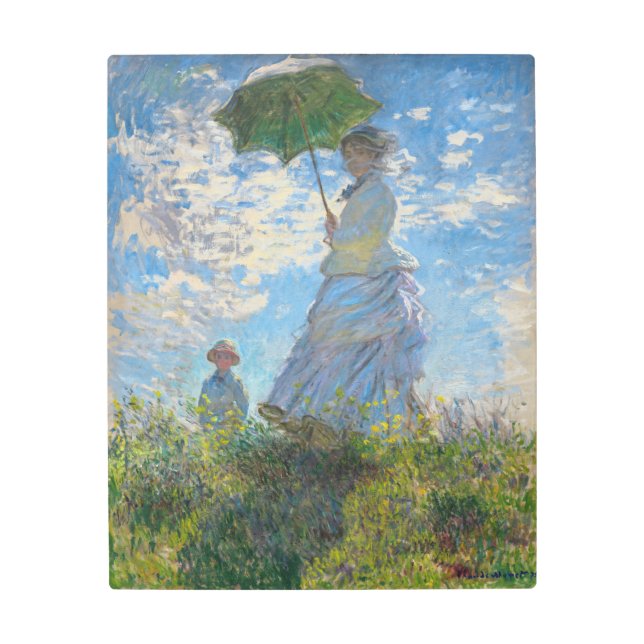 Impresión En Metal Claude Monet - El paseo, mujer con sombrilla (Anverso)