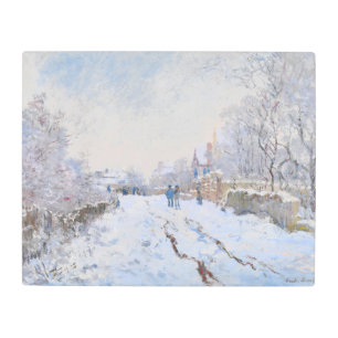 Impresión En Metal Claude Monet - Escena de nieve en Argentina