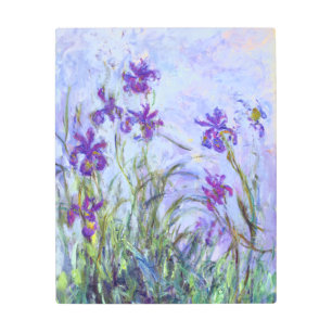Impresión En Metal Claude Monet - Lilac Irises / Iris Mauves