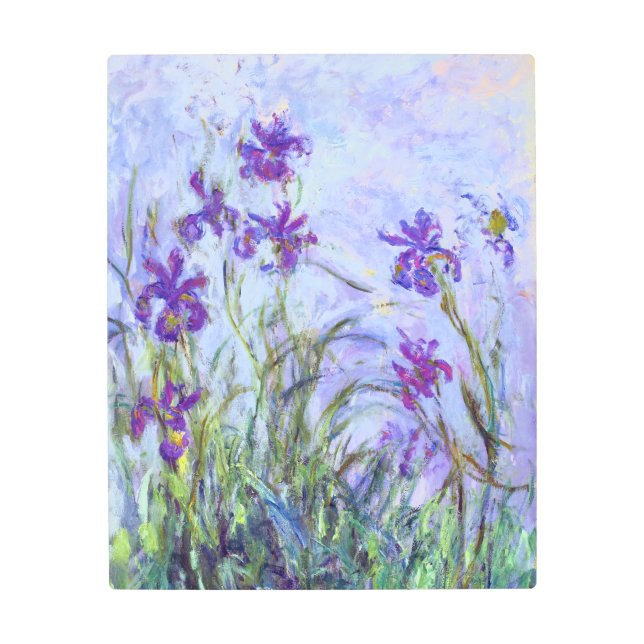Impresión En Metal Claude Monet - Lilac Irises / Iris Mauves (Anverso)