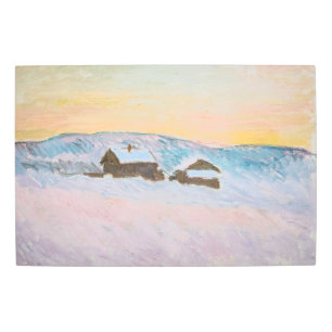 Impresión En Metal Claude Monet - Paisaje noruego, casas azules