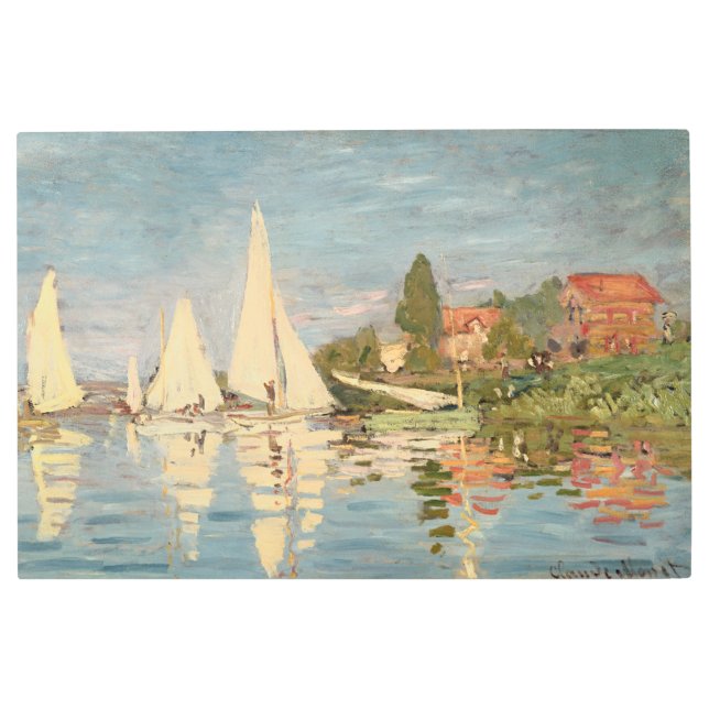 Impresión En Metal Claude Monet | Regatta at Argenteuil, c.1872 (Anverso)