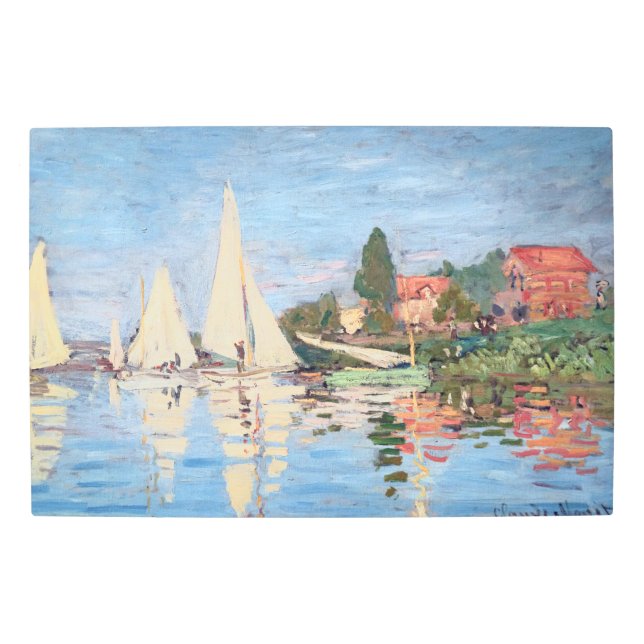 Impresión En Metal Claude Monet - Regattas en Argenteuil (Anverso)