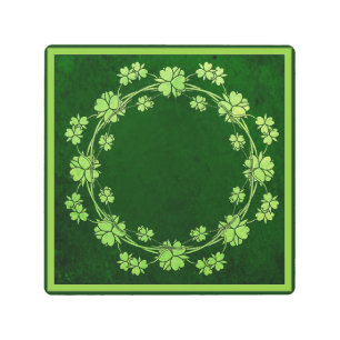 Impresión En Metal Clover Wreath Green Vintage Celtic