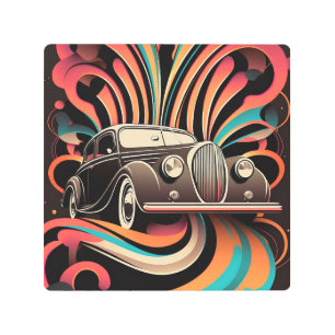 Impresión En Metal Coche en segundo plano