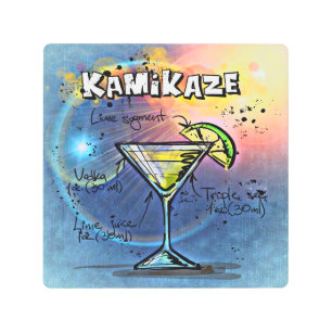 Impresión En Metal Cóctel Kamikaze (#3 de 12 paquetes de recetas para