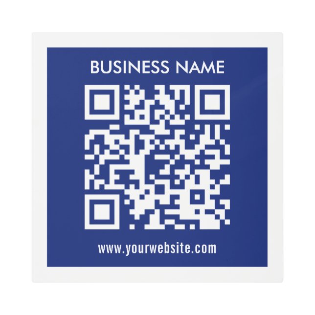 Impresión En Metal Código QR editable (generado instantáneamente) | A (Anverso)
