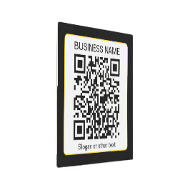 Impresión En Metal Código QR escaneable editable + su nombre comercia