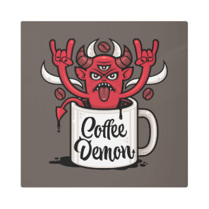 Impresión En Metal Coffee Demon