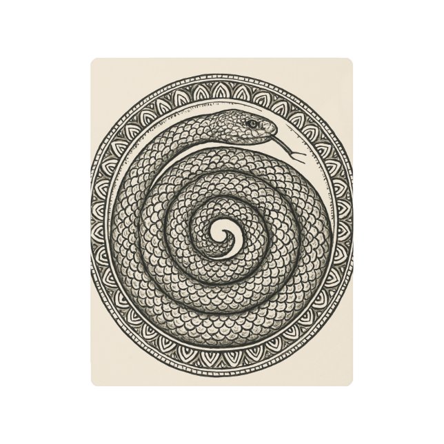 Impresión En Metal Coiled Snake Metal Print (Anverso)