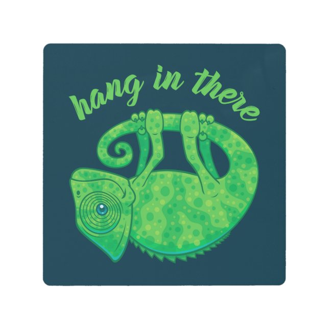 Impresión En Metal Colgar Ahí El Magnífico Chameleon (Anverso)