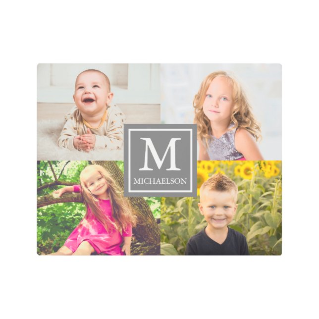 Impresión En Metal Collage de fotos familiar (Anverso)