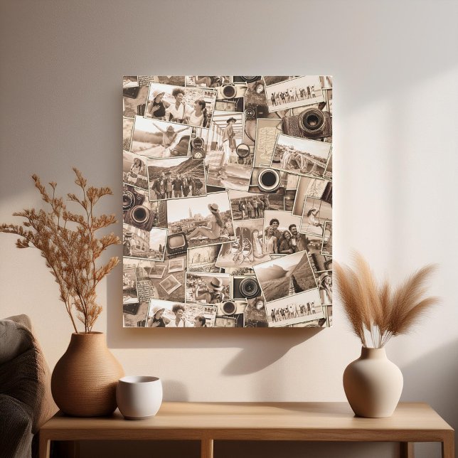 Impresión En Metal Collage fotográfico de época Sepia ID1066 (Subido por el creador)
