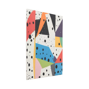 Impresión En Metal Collage Paper Black Dots