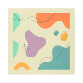 Impresión En Metal Colores pasteles formas abstractas fondo moderno