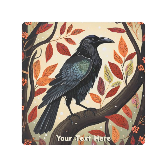 Impresión En Metal Colorida avenida encaramada en un árbol (Anverso)