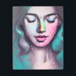 Impresión En Metal Colorida Retro Whimsical Boho Pop Art Mujer<br><div class="desc">Este colorido arte retro en la pared es perfecto para añadir un toque de brillo a tu casa.</div>
